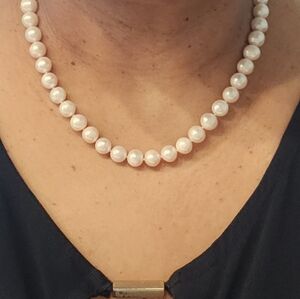 14k Pink Freshwater Pearl Necklace